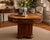 An exceptional vintage Maitland-Smith rotating rent table, masterfully crafted with rich flame mahogany, burlwood inlay,...
