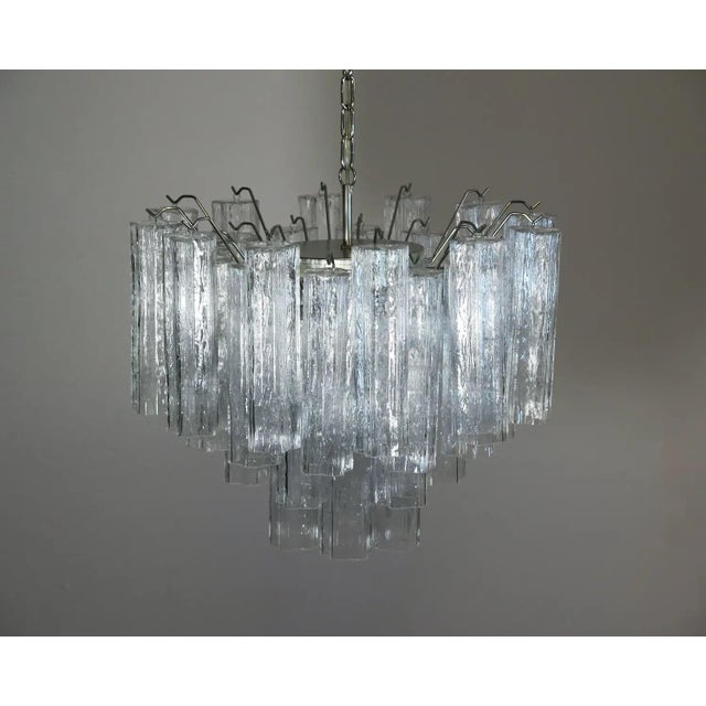 Murano Glass Chandelier, 36 Glass Clean Tube For Sale - Image 4 of 6