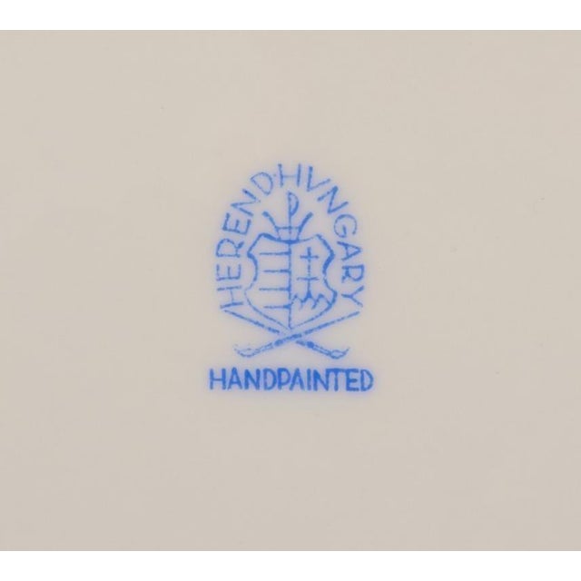 Gold Mid 20th Century Dinner Plates from Herend, Hungary, Set of 4 For Sale - Image 8 of 9