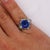 1930s 4.02 Carat No Heat Ceylon Sapphire in Platinum Art Deco Ring, Size 6 For Sale - Image 10 of 15