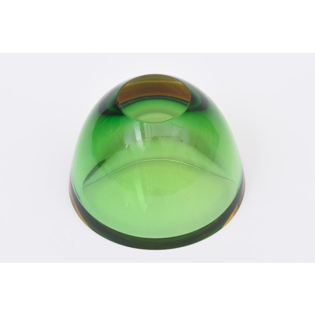 Vintage Murano Sommerso Glass Chunky Geode Bowl Signed Salviati, Italy, 1970's For Sale - Image 9 of 14