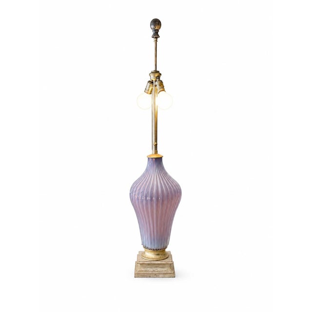 Mid-Century Modern 1980s Mid-Century Modern Marbro Murano Glass Lamp For Sale - Image 3 of 4