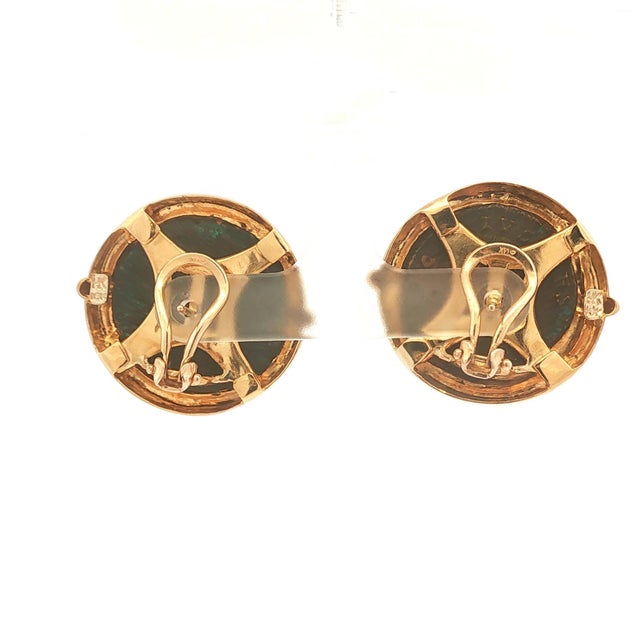 Contemporary Late 20th Century Pair of 18k Gold Ancient Coin Earrings For Sale - Image 3 of 3