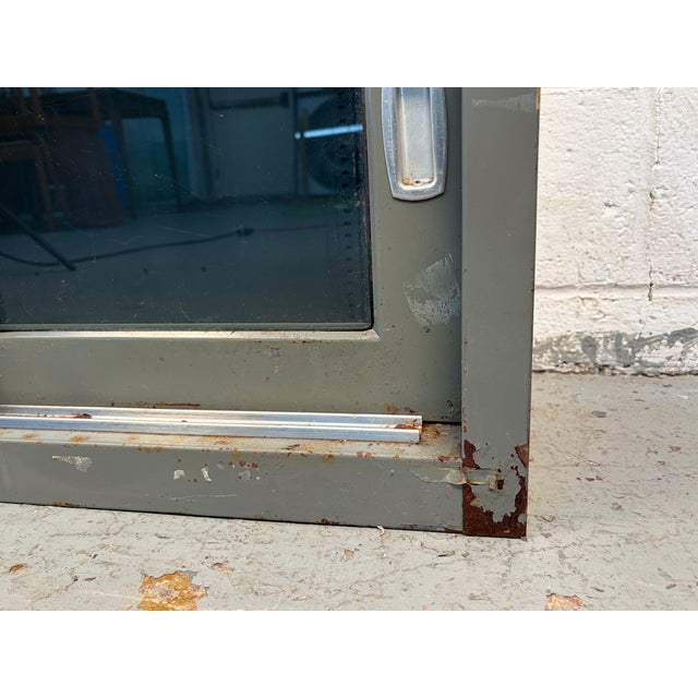 Mid 20th Century Industrial Stackable Metal Cabinet With Sliding Glass Doors For Sale - Image 17 of 18