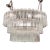 Contemporary Oval Transparent “Tronchi” Murano Glass Chandelier in Venini Style. For Sale