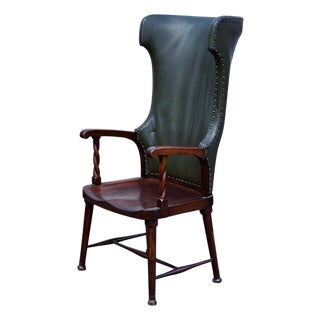 Victorian Mahogany Porters Hall Chair For Sale