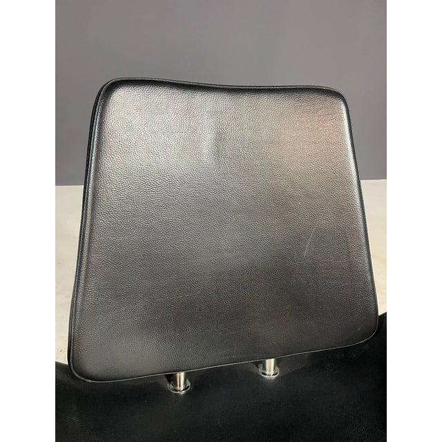 Alipes Black Swivel Salon Chair with Chrome Star Base by Giorgetto Giugiaro for Gamma & Bross, Italy, 1940s For Sale - Image 9 of 10