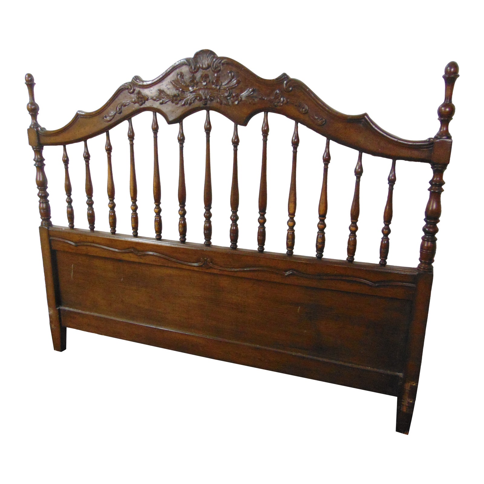 Country French Oak Carved Queen Size Headboard Chairish