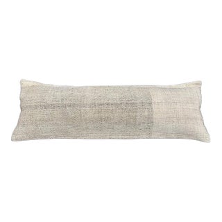 Turkish Hemp Pillow Cushion Natural Beige Cushion Cover 14"x40" For Sale