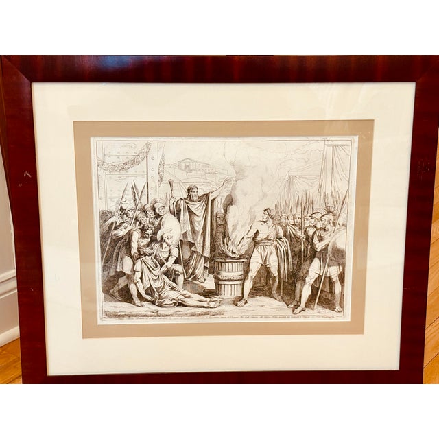 Sculpture Materials Set of Four, Original Etchings of Roman History, 1817 For Sale - Image 7 of 10