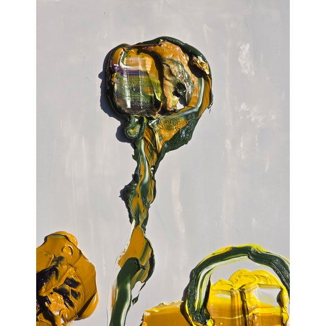 Mid-Century Modern Homage to Van Gogh — Contemporary Still Life With Sunflowers | Abstract Figurative For Sale - Image 3 of 10