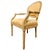French French Louis XVI Medallion Back Armchair With Crème-Peinte Distressed Finish For Sale - Image 3 of 17