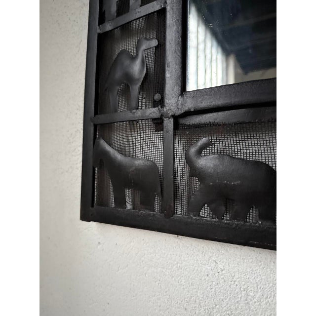 Wrought Iron Mirror, Les Marolles, 1950s For Sale - Image 11 of 18