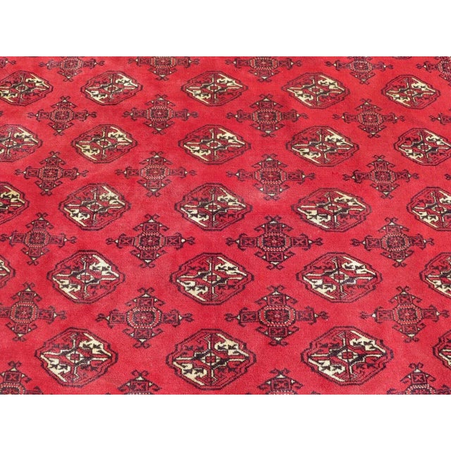 1960s Vintage Bukhara Area Rug - 91"x121" For Sale - Image 4 of 12