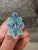 Set in 18k Gold, Aquamarine, Blue Sapphires, Emeralds & Diamonds Cocktail Ring, Us Size 7 For Sale - Image 9 of 10