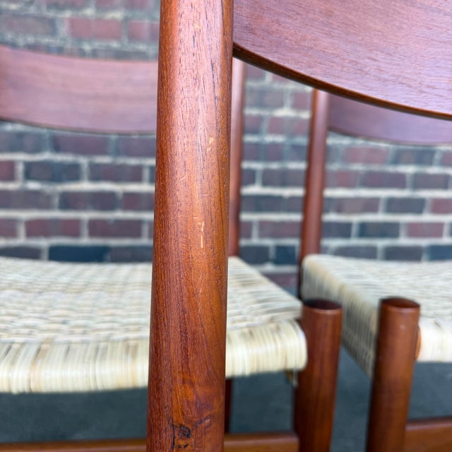 Set of 6 Hans Wegner Teak Dining Chairs With New Rushed Seats Ch-40 Teak For Sale - Image 11 of 12