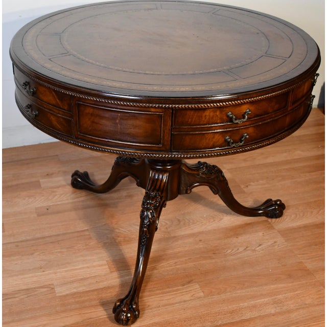 We are Pleased to offer this beautiful Antique English Chippendale hall table / center table by Vanleigh CO New York, from...