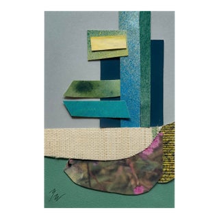 "Petal 6" Original Mixed-Media Collage on Paper by Zac Woodiel For Sale