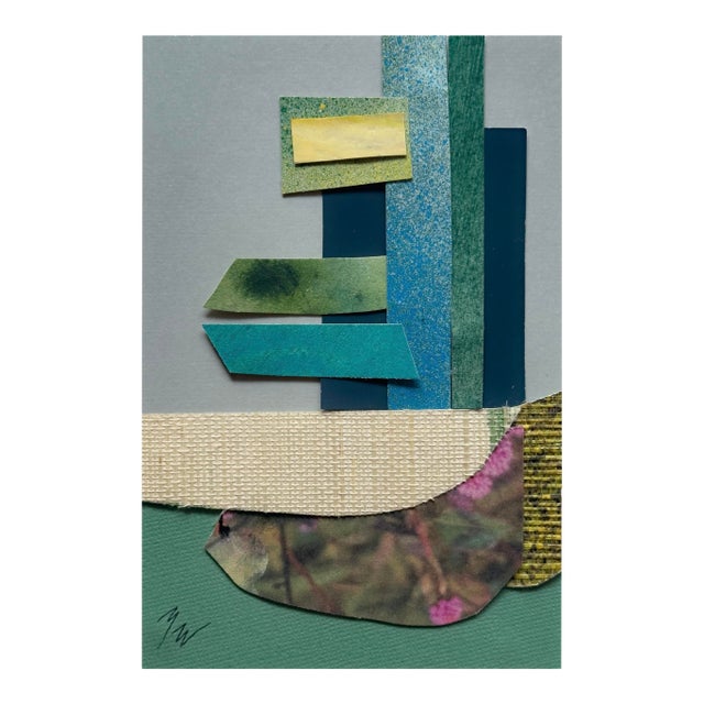 "Petal 6" Original Mixed-Media Collage on Paper by Zac Woodiel For Sale
