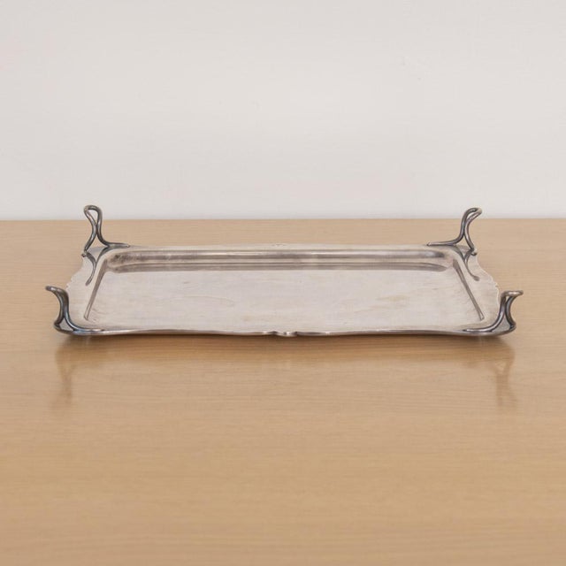 1940s French Silver Loop Tray For Sale - Image 4 of 14