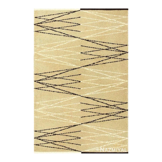 Nazmiyal Collection Mid Century Modern Swedish Aina Kange Rug For Sale