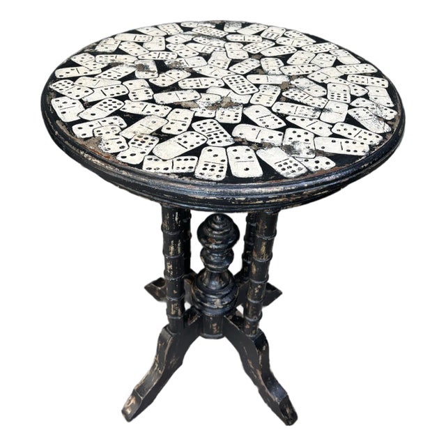 Guildmaster Trompe l'Oeil Table Dominoes Design For Sale