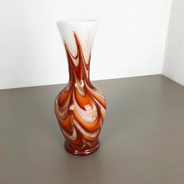 Article: Pop Art vase Producer: Opaline Florence Decade: 1970s Original vintage 1970s Pop Art handblown vase made in Italy...