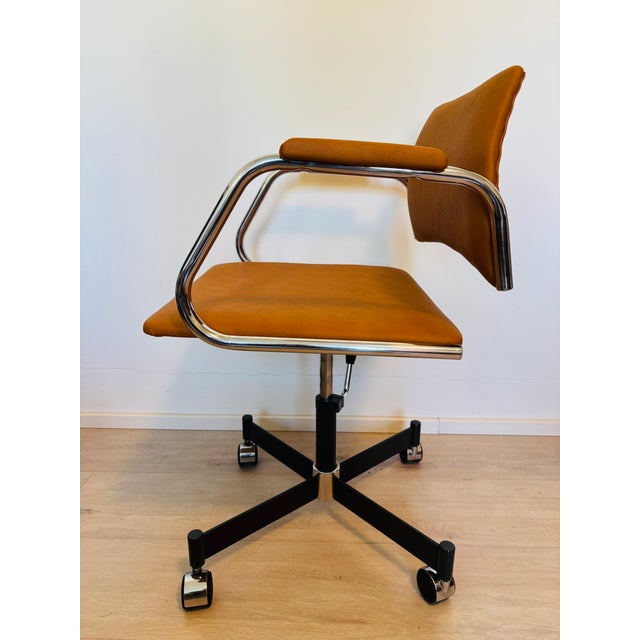 Copper Vintage Dijon Model K-380 Office Chair by Kovona, Czechoslovakia, 1970s For Sale - Image 8 of 11