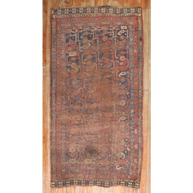 Zabihi Collection Worn Persian Rug For Sale - Image 12 of 12