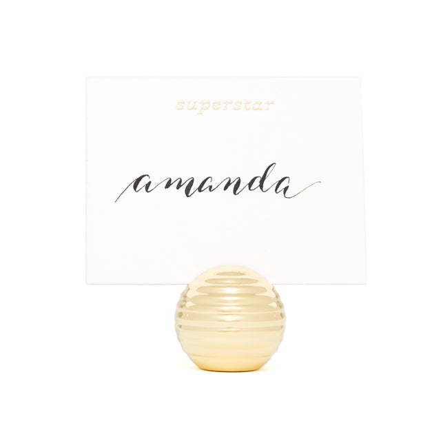 Contemporary Dear Annabelle Goldie Orb Place Card Holders - Set of 6 For Sale - Image 3 of 4
