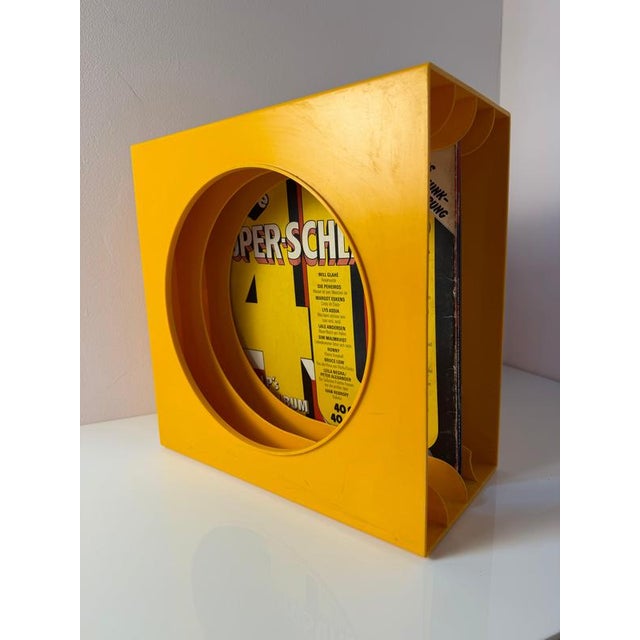2000 - 2009 Yellow Record Stand from Schweizer Design For Sale - Image 5 of 6
