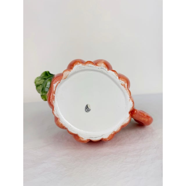 Orange Vintage Bunch of Carrots Tea Pot For Sale - Image 8 of 9