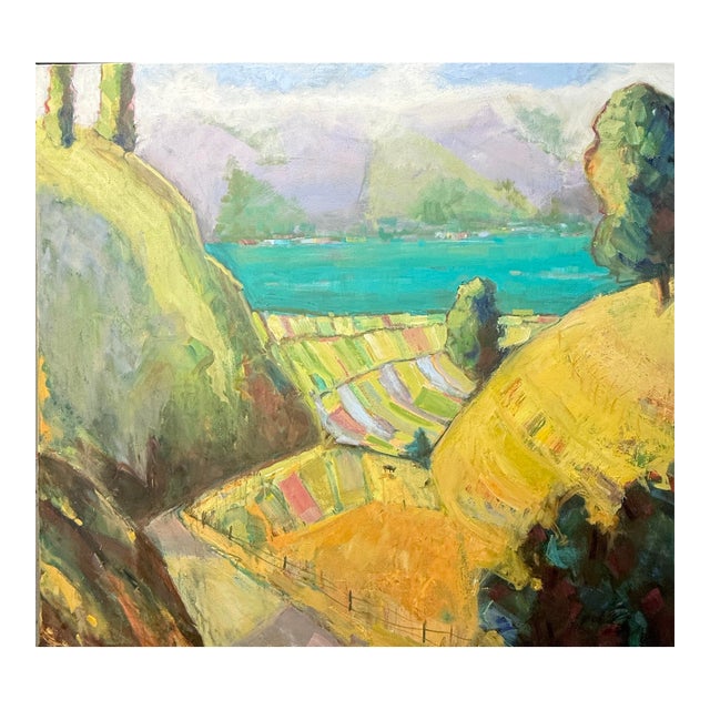 Painting Oil on Canvas California Landscape Hartman For Sale