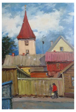 Stanislav Kreics, Tukums, 1976, Oil on Board