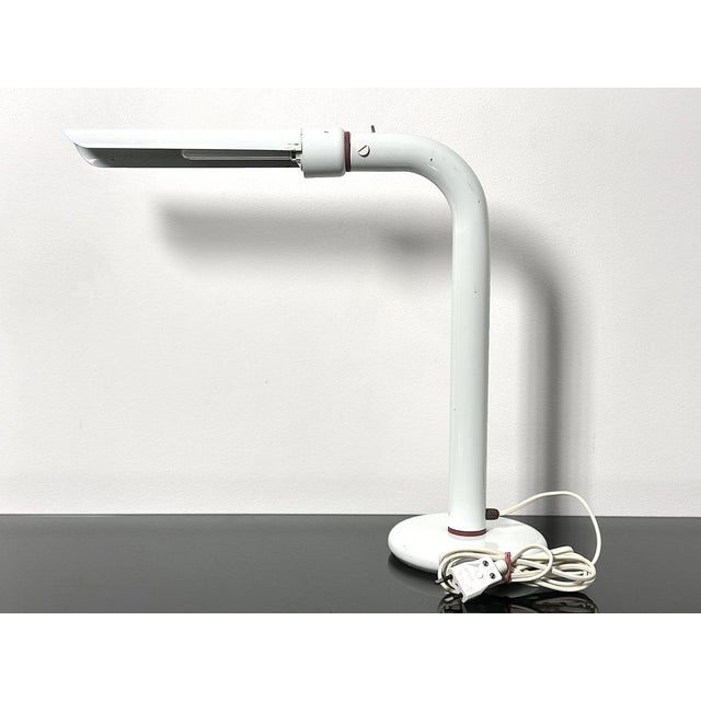 White Vintage Pelican Desk Lamp from Philips, 1980s For Sale - Image 8 of 9