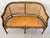 Chinoiserie Faux Bamboo & Caned Barrel Back Settee Loveseat For Sale - Image 11 of 12