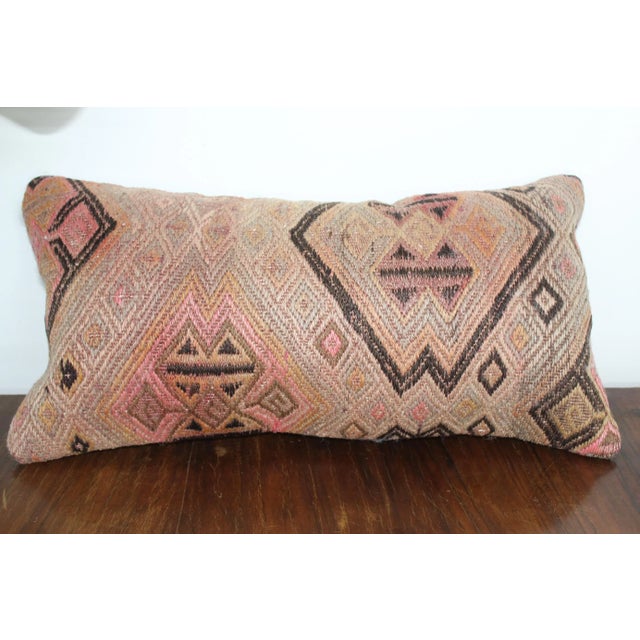 1960s Turkish Kilim Pillow Covers ( Set of 2) - 12" X 20" For Sale - Image 5 of 13