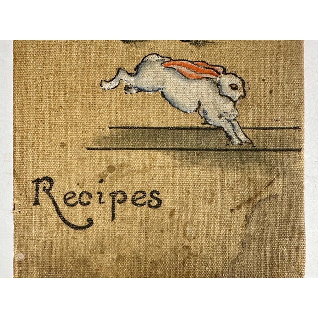 Antique Folk Art "Chafing Dish Recipes" Book c. 1910s For Sale - Image 4 of 10