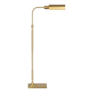Chapman & Myers by Visual Comfort Studio Kenyon Task Floor Lamp, Burnished Brass