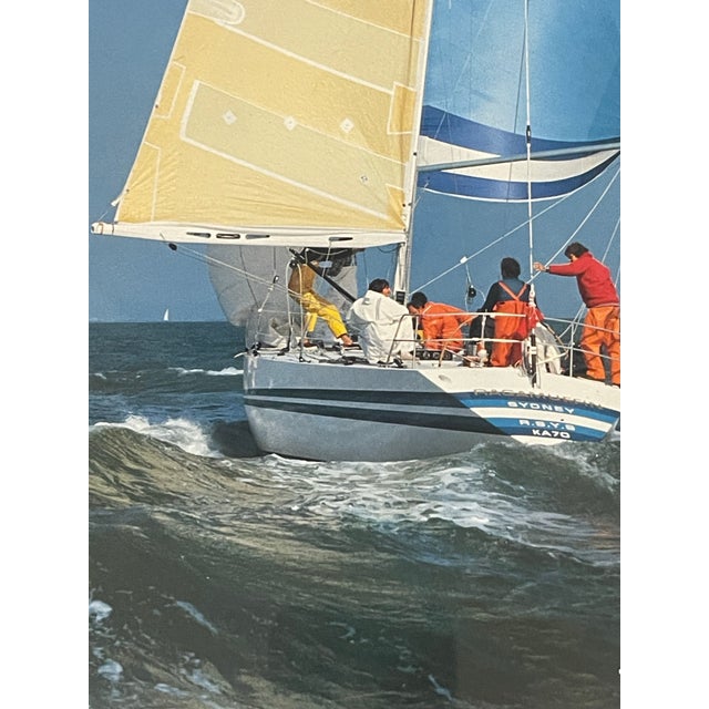 Signed Vintage Beken of Cowes Yacht Racing Photograph “Ragamuffin (Aus)” | Framed Nautical Regatta Art For Sale - Image 11 of 11