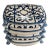 Italian Made Crafted Ceramic Pillow Stack Stools For Sale
