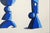 Blue 2028, Modern Cubist Painting Diptych, Minimalist Sculpture Garden, Acrylic Paint on Watercolor Paper For Sale - Image 8 of 9