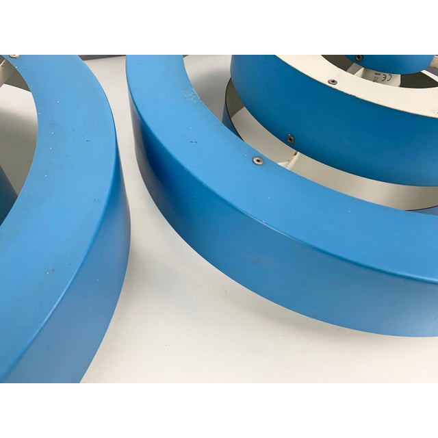 Blue Equator Pendant Lamps by Jo Hammerborg for Fog & Mørup, 1968, Set of 2 For Sale - Image 12 of 16
