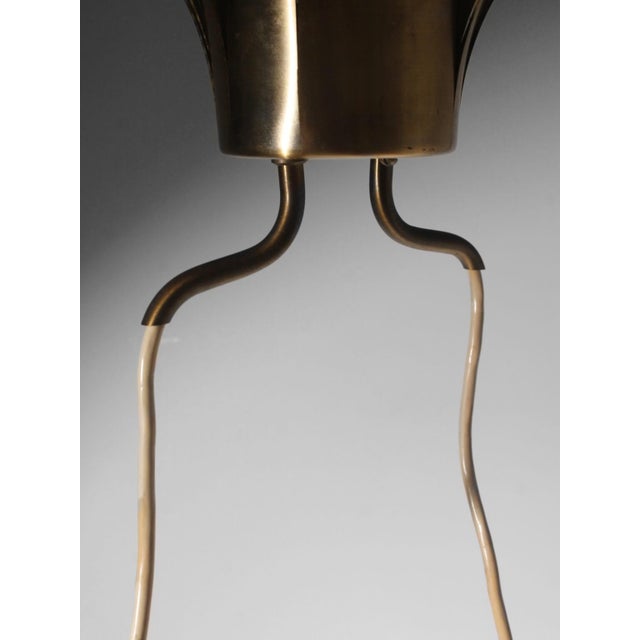 Mid-Century Modern Crystal and Brass Pendant Light by Wiktor Berndt for Flygsfors, Sweden, 1960 For Sale - Image 6 of 9