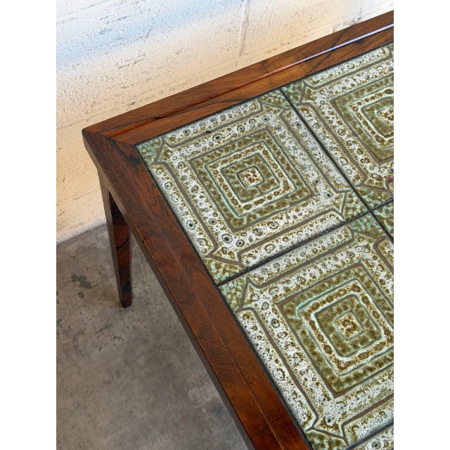 Rosewood Square Tile-Top Side Table Danish Mid-Century Modern 1960s For Sale In Los Angeles - Image 6 of 12