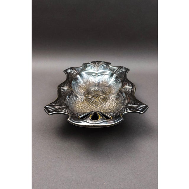 Mid 20th Century Mid 20th Century Fabr Wolska Pod Warszawa Poland Antique Silver Plate Serving Bowl Dish Tray For Sale - Image 5 of 11
