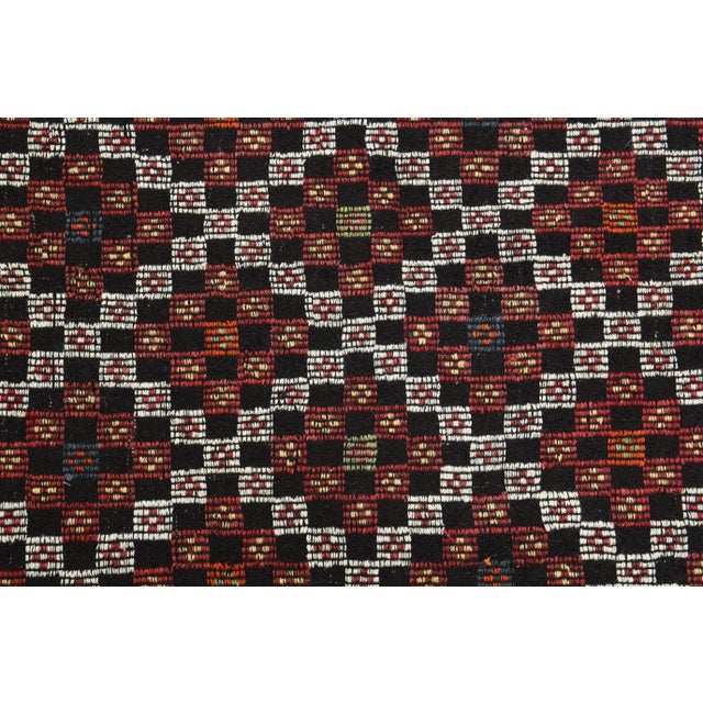 1970s Vintage Turkish Hand-Knotted Wool & Cotton Red Area Rug For Sale - Image 9 of 12