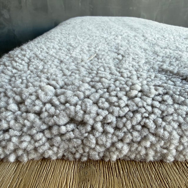 Contemporary Casi Sheep Bench in White Oak and Natural Genuine Sheep Upholstery For Sale - Image 3 of 15