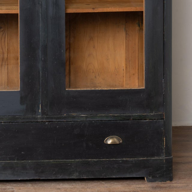 Pair of Early 20th Century Black Painted Pine Bookcases For Sale - Image 9 of 10