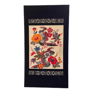 Vintage Floral Textile Folk Art